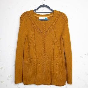 Sparrow Mustard Cable Knit Sweater